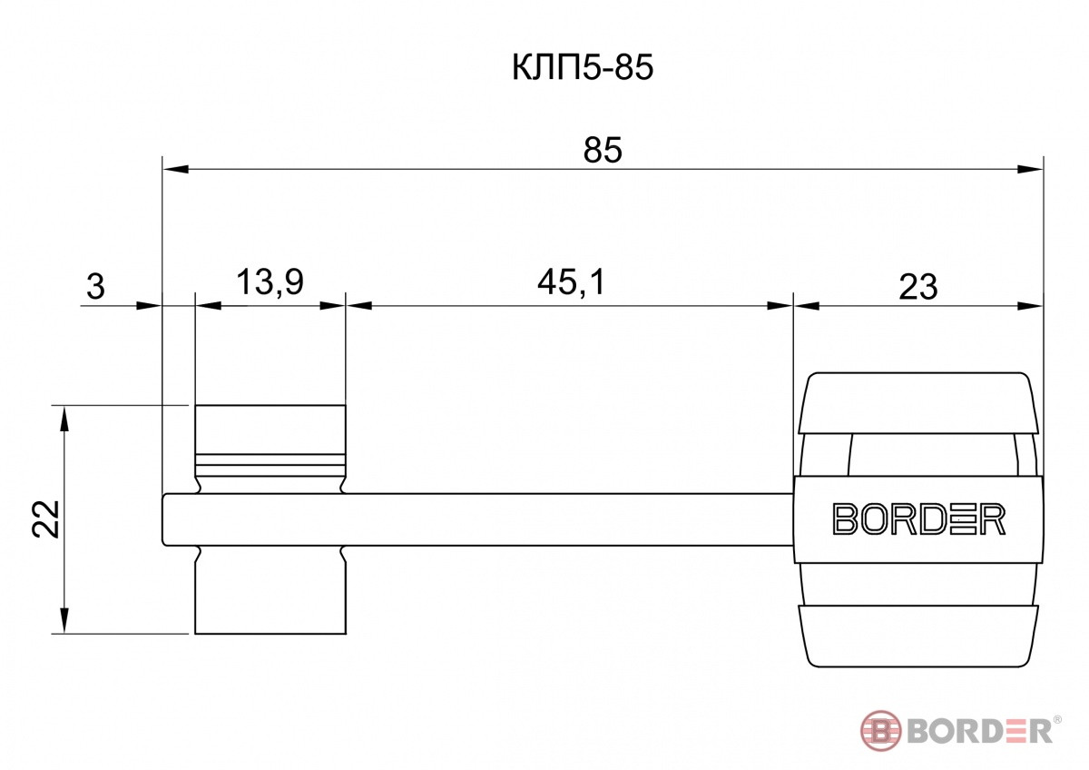 ЗАМОК BORDER D 8-8 (5 ключей) - фото 5 - id-p200586506