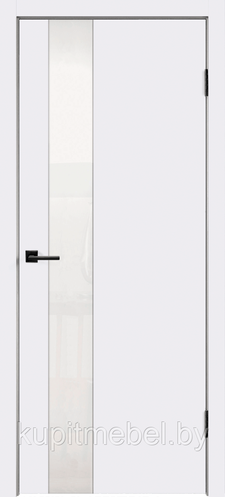 Дверное полотно Эмаль SCANDI 1 Z2 800х2000 цвет Белый стекло Лакобель белое