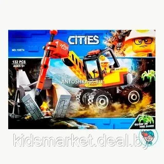 Конструктор Bela 10874 Urban "Трактор для горных работ" 132 детали, аналог LEGO City 60185