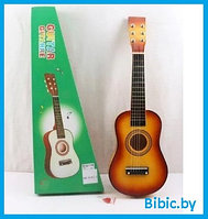 Деревянная шестиструнная гитара 55 см, детская игрушечная гитара для детей, музыкальные инструменты детские
