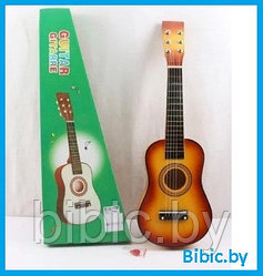 Деревянная шестиструнная гитара 60 см, детская игрушечная гитара для детей, музыкальные инструменты детские