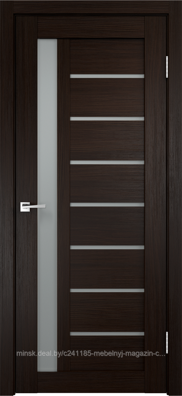 Дверное полотно Экошпон DUPLEX 37 800х2000 цвет Венге стекло Мателюкс