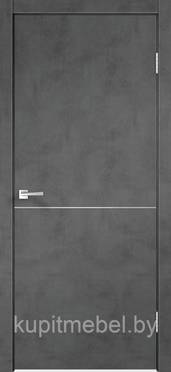 Дверное полотно Экошпон TECHNO М1 700х2000 цвет Муар темно-серый