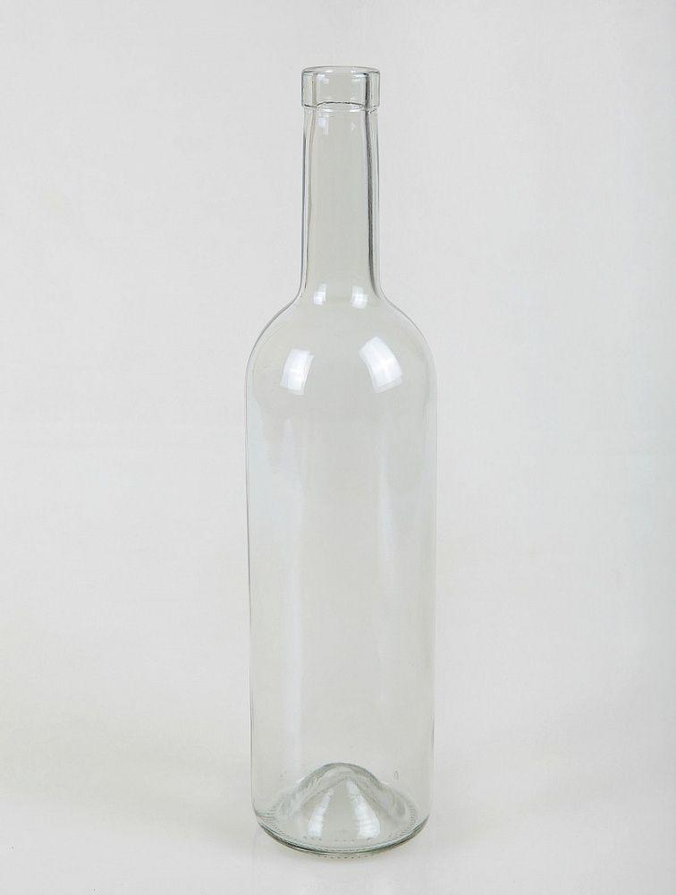 Стеклянная бутылка 0,750 л. (750 мл.) Бордо прозрачная (20/21/23) - фото 2 - id-p200622487