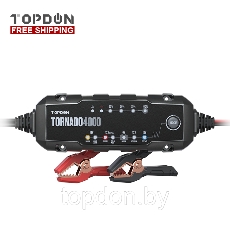 Premium зарядное устройство для всех типов автомобильных аккумуляторов TORNADO 4000 - фото 1 - id-p200626887