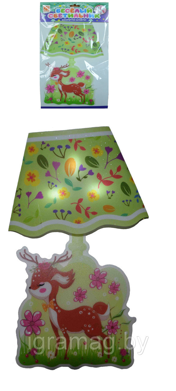 Набор ночник наклейка веселый светильник "Олененок" - фото 1 - id-p200633974