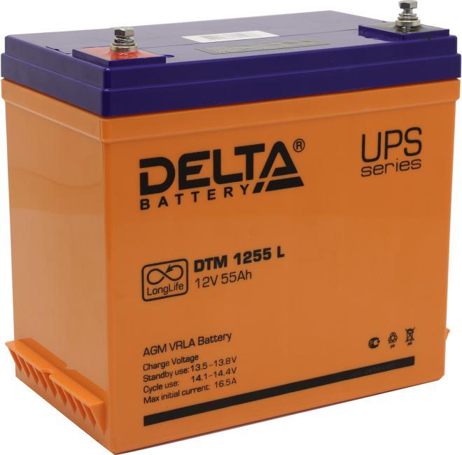 Аккумулятор Delta DTM 1255L (12V, 55Ah)