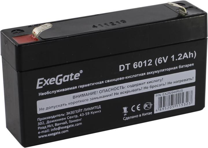 Аккумулятор Exegate DT 6012 (6V, 1.2Ah) для слаботочных систем EX282944RUS