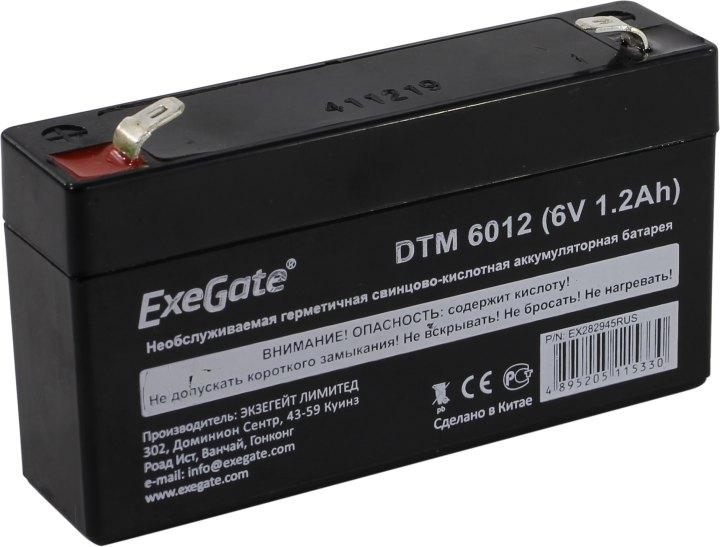 Аккумулятор Exegate DTM 6012 (6V, 1.2Ah) для UPS EX282945RUS