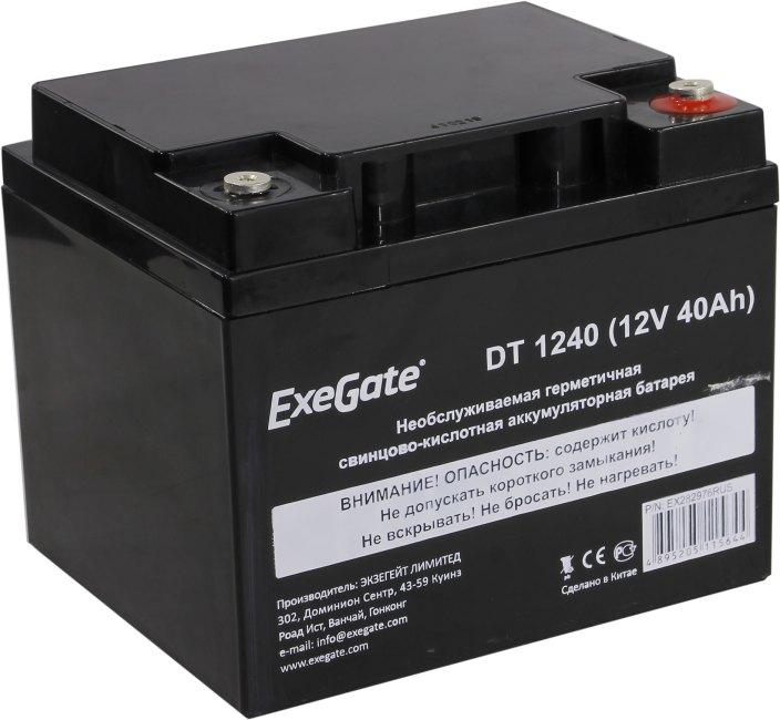 Аккумулятор Exegate DT 1240 (12V, 40Ah) для слаботочных систем EX282976RUS