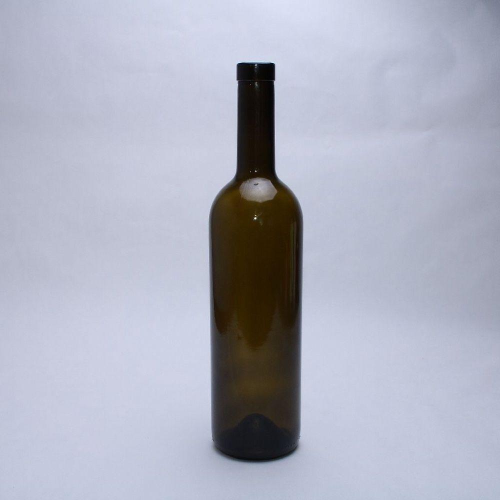 Стеклянная бутылка 0,750 л. (750 мл.) Бордо оливковая (20/21/23)