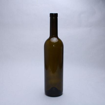 Стеклянная бутылка 0,750 л. (750 мл.) Бордо оливковая (20/21/23), фото 2
