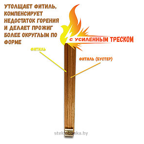 Деревянный фитиль для свечи (бустер) 5 x 100мм, фото 2