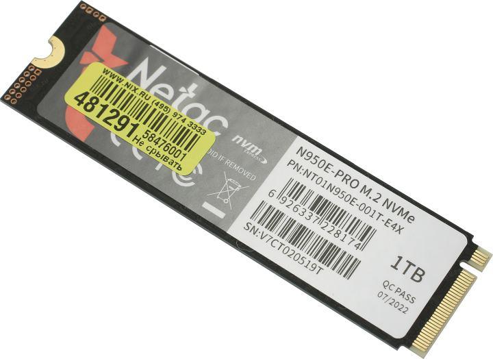 SSD 1 Tb M.2 2280 M Netac N950E Pro NT01N950E-001T-E4X