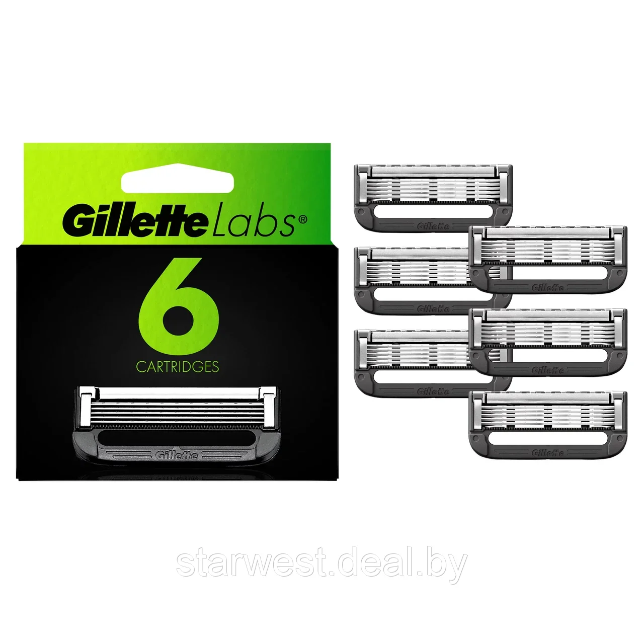 Gillette Labs 6 шт. Мужские сменные кассеты / лезвия для бритья - фото 1 - id-p200656800