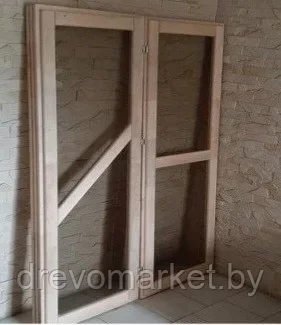 Дверь деревянная со стеклом тонированным, коробка Ольха 70*180 см - фото 1 - id-p104026356