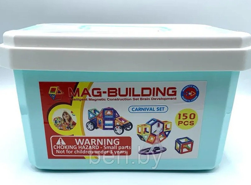 Магнитный конструктор MAXI размер MAG-BUILDING, 3D, 150 деталей