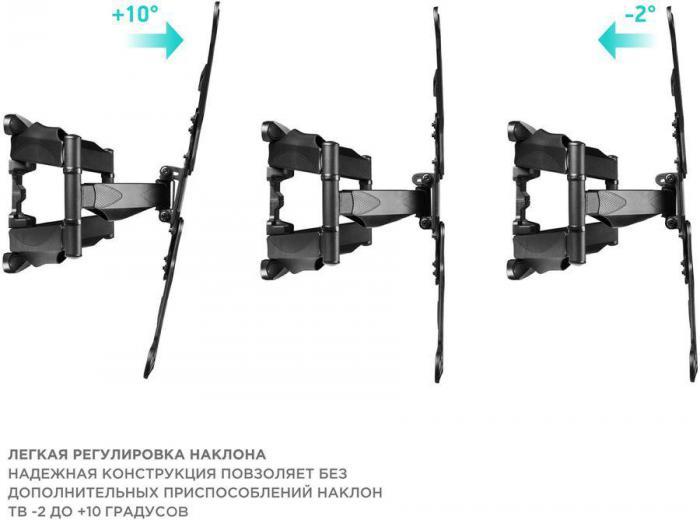 Кронштейн для телевизора ONKRON M5, 37-70", настенный, поворот и наклон, черный - фото 5 - id-p200517161