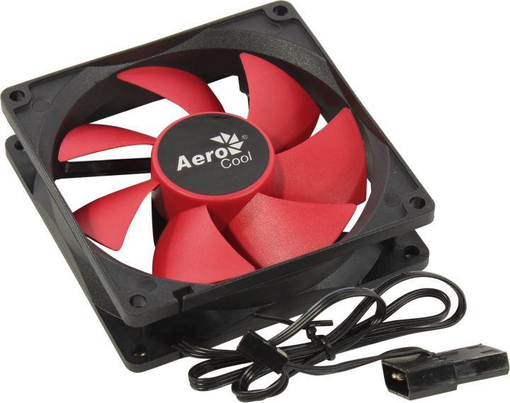 Aerocool Force 9 Red (3пин, 90x90x25мм, 25.9дБ, 1200 об/мин)