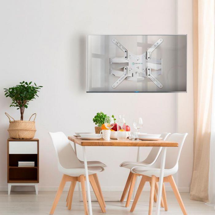 Кронштейн для телевизора ONKRON M5, 37-70", настенный, поворот и наклон, белый - фото 1 - id-p200517162