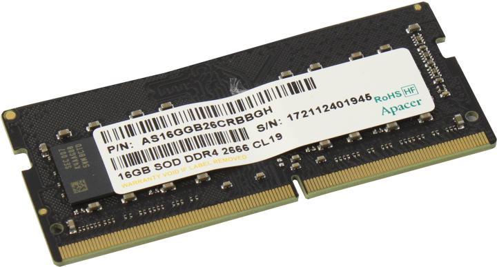 Apacer AS16GGB26CRBBGH DDR4 SODIMM 16Gb PC4-21300 CL19 (forNoteBook)