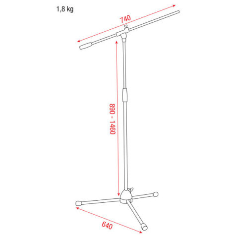 Микрофонная стойка Dap-Audio Eco Microphones stand with boom arm - фото 2 - id-p26520752