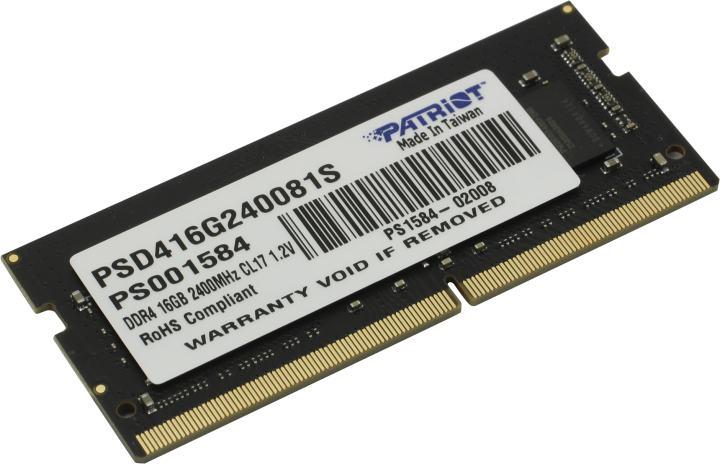 Patriot Signature Line PSD416G240081S DDR4 SODIMM 16Gb PC4-19200 CL17
