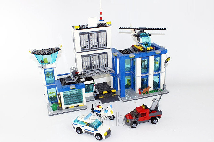 6063 Конструктор Bela Urban "Большой полицейский участок" 854 детали, аналог Lego City 60047 - фото 3 - id-p200657015