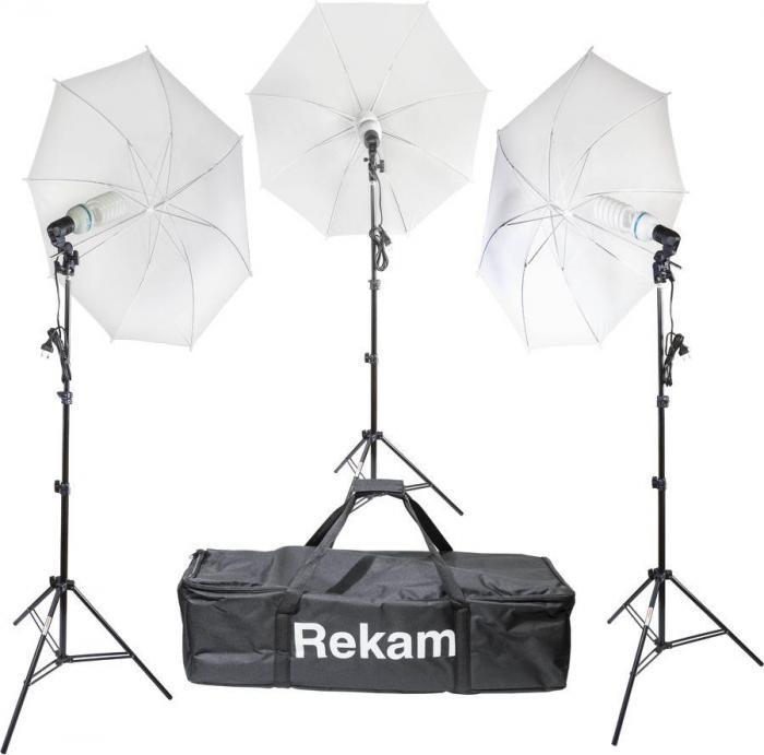Комплект студийного света REKAM CL-465-FL3-UM Kit, постоянный [1509000123] - фото 1 - id-p200518037