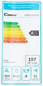 Посудомоечная машина Candy Brava CDPH 2L952X-08, узкая, напольная, 44.8см, загрузка 9 комплектов, нержавеющая