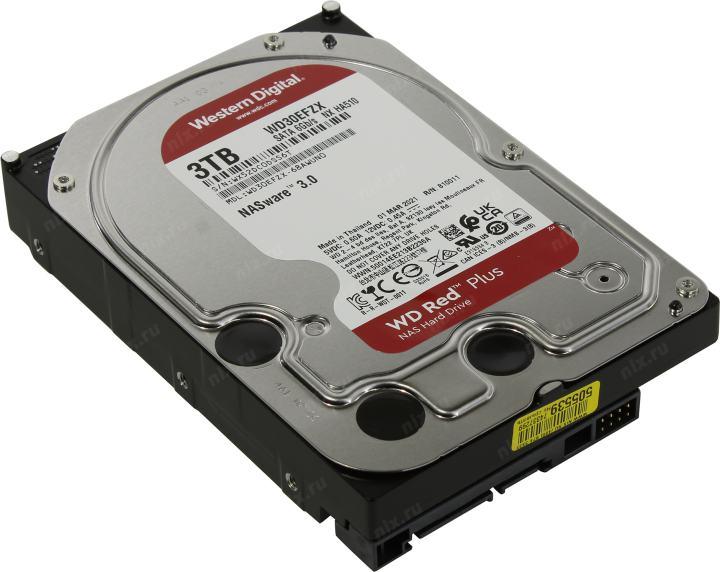 HDD 3 Tb SATA 6Gb/s Western Digital Red Plus WD30EFZX 3.5" 5400rpm 128Mb
