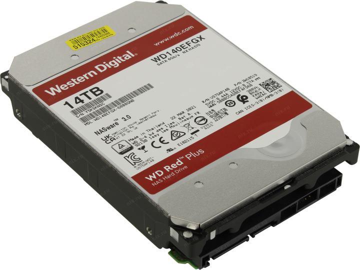 HDD 14 Tb SATA 6Gb/s Western Digital Red PlusWD140EFGX 3.5" 7200rpm 512Mb