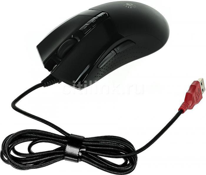 Мышь A4TECH Bloody W90 Pro, игровая, оптическая, проводная, USB, черный - фото 4 - id-p200515599