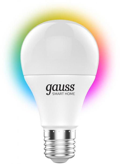 Умная лампа GAUSS Smart Home E27 RGB 10Вт 1055lm Wi-Fi (1шт) [1180112] - фото 4 - id-p200509265