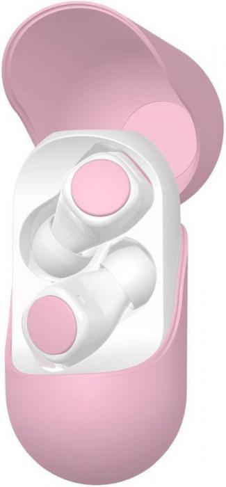 Наушники GEOZON Wave, Bluetooth, внутриканальные, розовый/белый [g-s08pnk] - фото 1 - id-p200520001