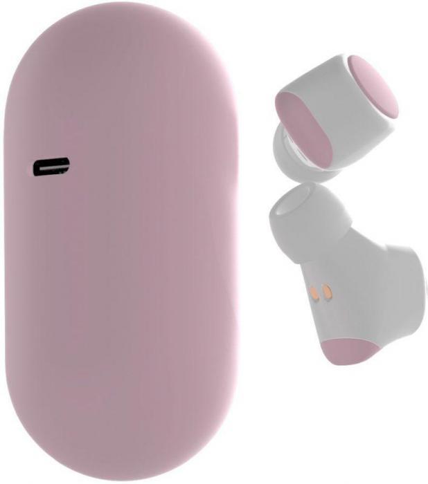 Наушники GEOZON Wave, Bluetooth, внутриканальные, розовый/белый [g-s08pnk] - фото 4 - id-p200520001