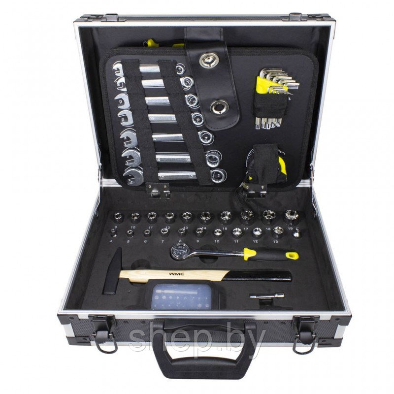 Набор инструмента WMC Tools WMC-1091 91пр. 1/4''3/8''(6гр)(4.5-19мм),в аллюм. чемодане - фото 4 - id-p200658472
