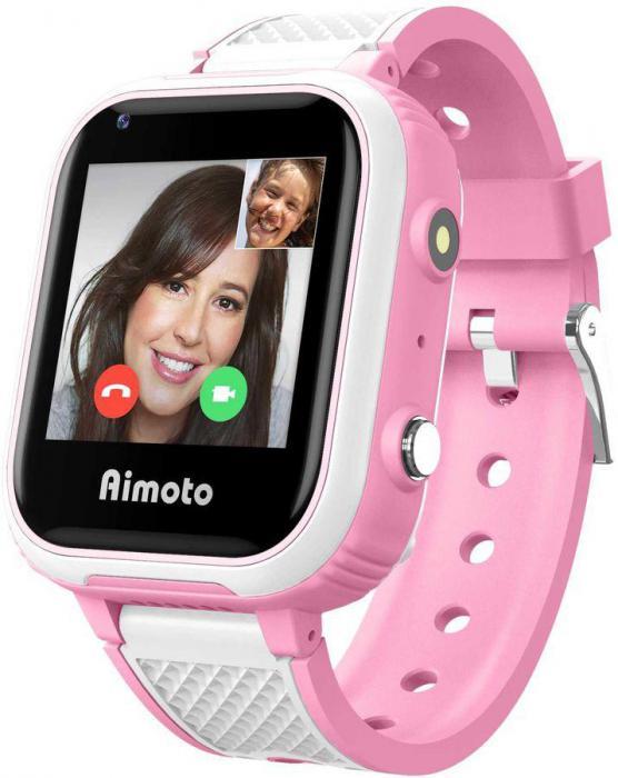 Смарт-часы Кнопка Жизни Aimoto Pro Indigo 4G, 1.44", розовый / розовый [9500103] - фото 4 - id-p200512485
