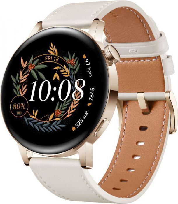 Смарт-часы Huawei Watch GT 3 Milo-B19V, 42мм, 1.32", белый / белый [55027149] - фото 4 - id-p200512534