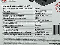 Газовая тепловая пушка Интерскол ТПГ-10, 10кВт, серый [289.1.0.00]