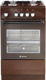 Газовая плита DE LUXE 5040.48г (щ)-014, газовая духовка, без крышки, сталь, коричневый