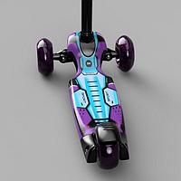 Самокат SMALL RIDER Turbo Spacecraft 3, детский, 3-колесный, 120мм, 110мм, фиолетовый [mega043]