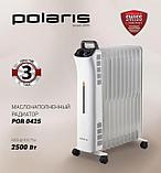 Масляный радиатор Polaris POR 0425, с терморегулятором, 2500Вт, 11 секций, 3 режима, белый, фото 4