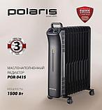 Масляный радиатор Polaris POR 0415, с терморегулятором, 1500Вт, 7 секций, 3 режима, черный, фото 3