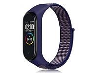 Aксессуар Ремешок DF для Xiaomi Mi Band 3 / 4 / 5 / 6 / Smart Band 6 Nylon Purple-Blue xiNylonband-01