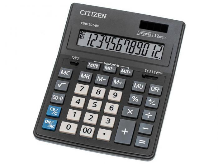 Калькулятор Citizen Bussiness Line CDB1201-BK - двойное питание - фото 1 - id-p197929518