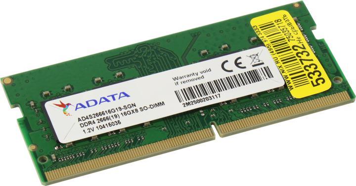 ADATA AD4S266616G19-SGN DDR4 SODIMM 16Gb PC4-21300 (for NoteBook)