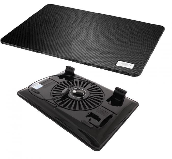 Охлаждающая подставка для ноутбука с охлаждением DeepCool N1 черный вентилятор для охлаждения - фото 1 - id-p200581131