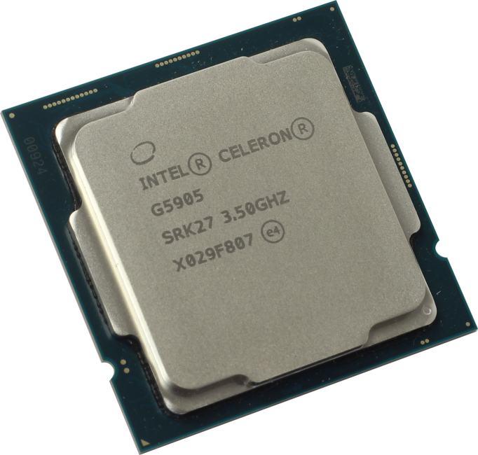 CPU Intel Celeron G5905 3.5 GHz/2core/SVGA UHD Graphics 610/ 4Mb/58W/8 GT/s LGA1200 - фото 1 - id-p192077021