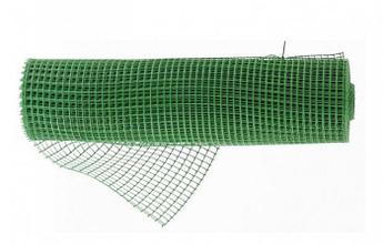 Сетка пластиковая садовая для забора 1.5х25м решетка заборная в рулоне 70х70мм зеленая защитная